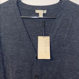 Men Cardigan XL Burberry Brit Charcoal
